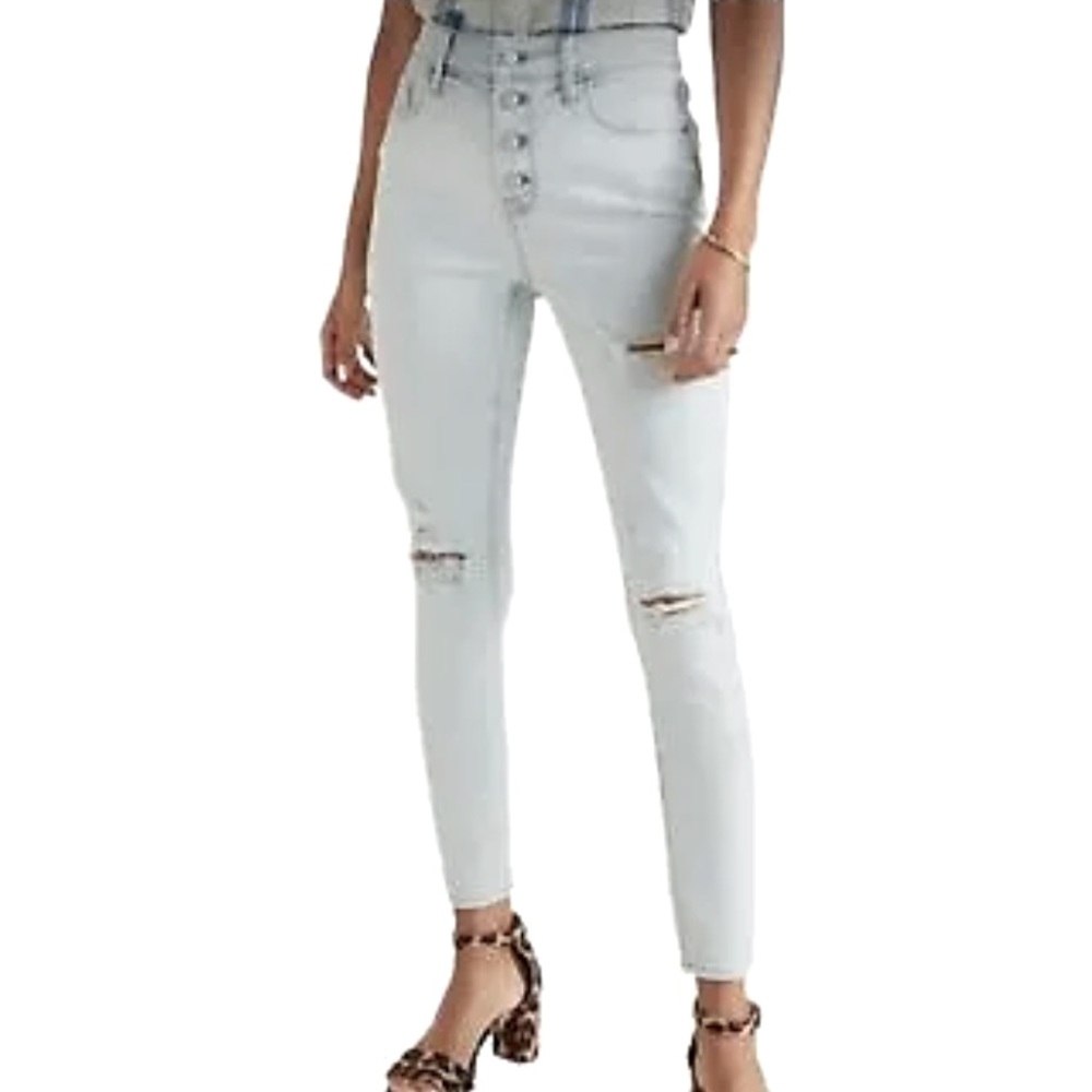 Old Navy Button Fly Rockstar Super Skinny High Rise Secret-Slim Pockets Size 4